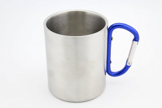 Metal Outdoor Double Wall Stainless Steel Cup, Coffee Mug With Buckle Mountaineering Camping Cookout
