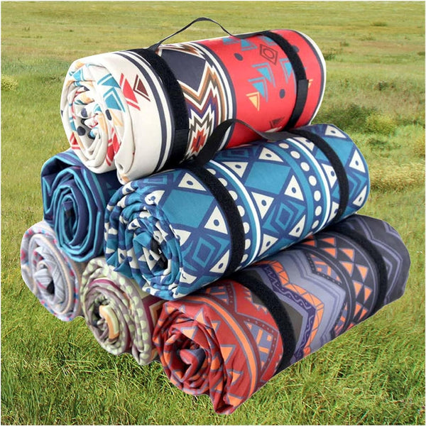 Authentic Store Outdoor Camping Mat Fashion Nation Style Printed Thickened Portable Moisture-Proof Mat for Family Picnic Beach Child Playing Pad (Bulk 3 Sets)