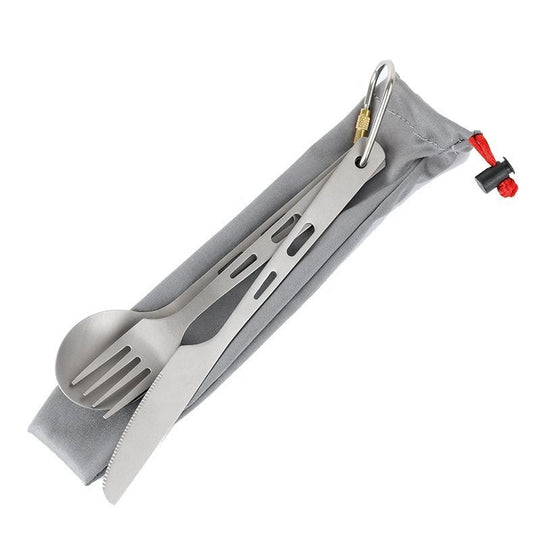 lightweight Three-piece set of titanium knife fork and spoon(10 Pack)