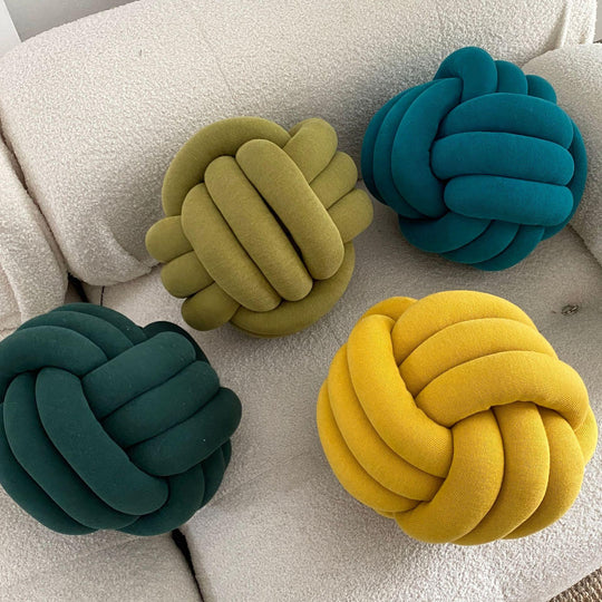 Hand-woven knotted ball pillows sofa pillows living room cushion pillows(10 Pack)
