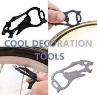 Keychain Multi-tool Metal Pocket Tool for men Portable No rust multi-function tools Wrench for Screw,ruler and bottle opener,13 in 1 Total Routine maintenance
