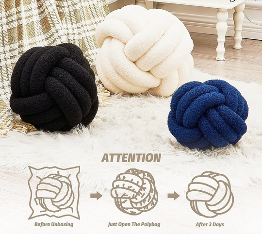 Hand-woven knotted ball pillows sofa pillows living room cushion pillows(10 Pack)