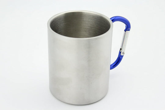 Metal Outdoor Double Wall Stainless Steel Cup, Coffee Mug With Buckle Mountaineering Camping Cookout