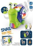 Educational Electric Lovely Walking Snail toy Music And Light Sensor Obstacles Avoidance Snail Lightup toys
