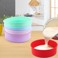 Silicone Cake Molds for Baking, Nonstick Baking Pans for Layer Cake 9.5 inches(Bulk 3 Sets)