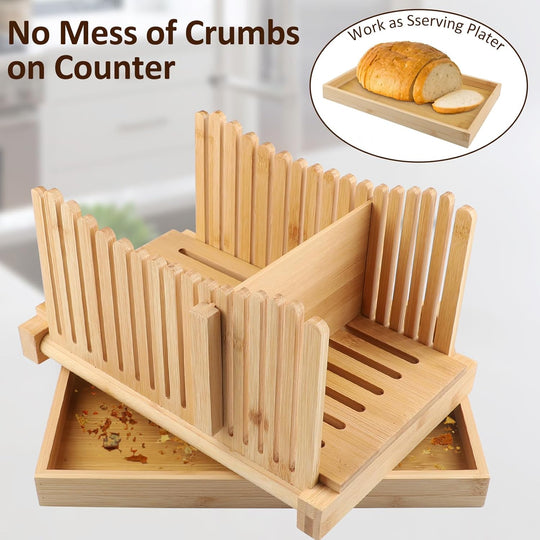 Legend Foldable toast wooden Bamboo Bread Slicer for Homemade Bread