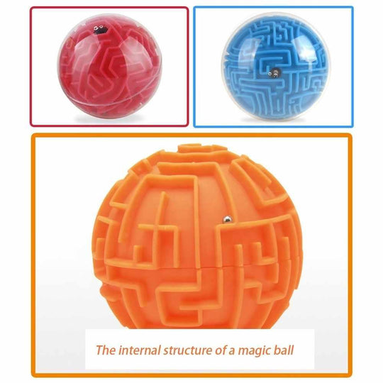 Gravity Cube Maze Ball Memory Sequential Ball Maze Puzzle Toy Gifts for Kids Teens Students Adults Carnival, Educational Challenges Brain Teasers Puzzle Game(Bulk 3 Sets)