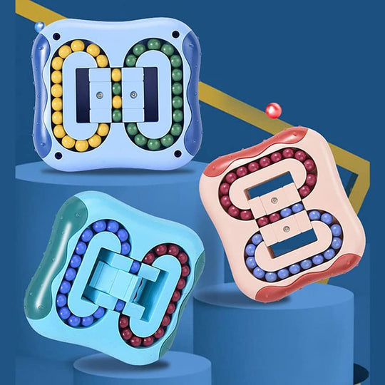 Magic Bean Cube Toys Rotating Decompression Square Small Beads Magic Cube Children's 3D Puzzle Fidget Toys (10 Pack)