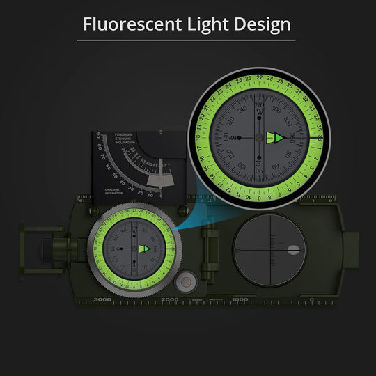 Waterproof Multipurpose Survival Camping Hiking Compass Geological Digital Compass Camping Equipment (MOQ 10 Sets)