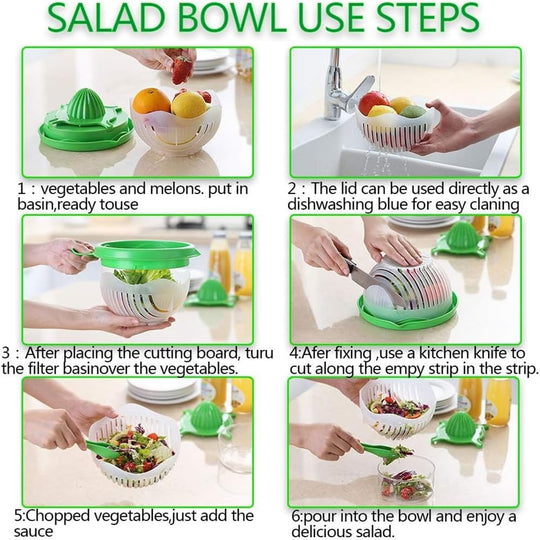 Salad Cutter Bowl and Juicer Multifunctional Fruit and Vegetable Chopper
