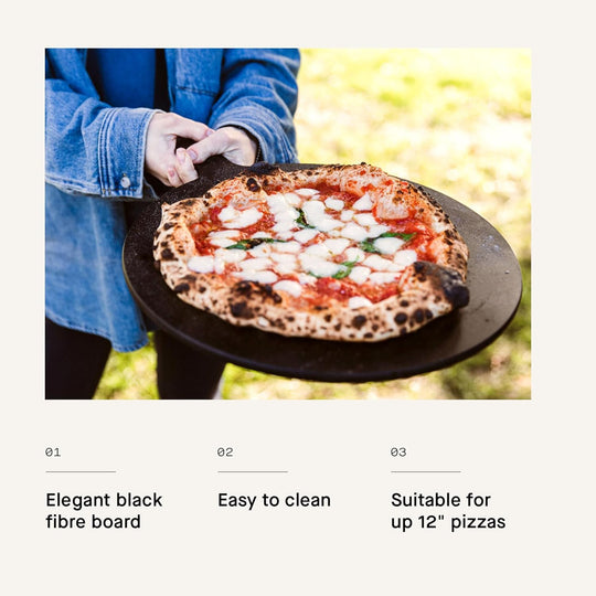 Wood Fibre Round Pizza Serving Boards (MOQ 10 pcs)