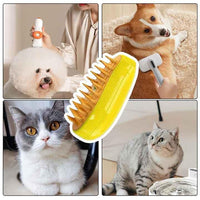 Self Cleaning Cat Steamy Brush for Massage Grooming Removing Tangled Loose Hair(Bulk 3 Sets)