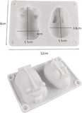 Silicone Mousse Cake Mold Bunny Piggy Baking Tray Dessert Mold Pastry(2 Pcs)