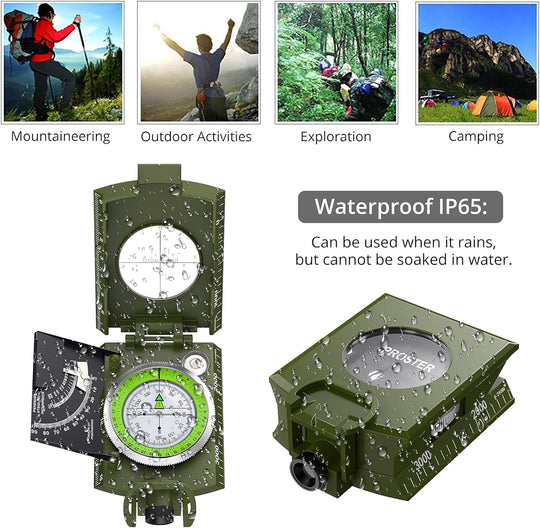Waterproof Multipurpose Survival Camping Hiking Compass Geological Digital Compass Camping Equipment (MOQ 10 Sets)