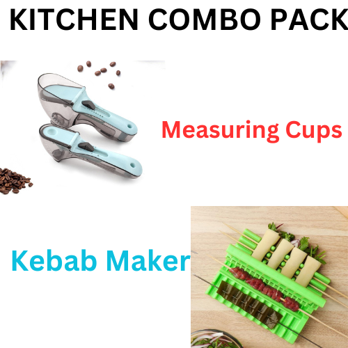 Kebab Maker Barbecue Stringer Box & Measuring Cups(10 Pack)