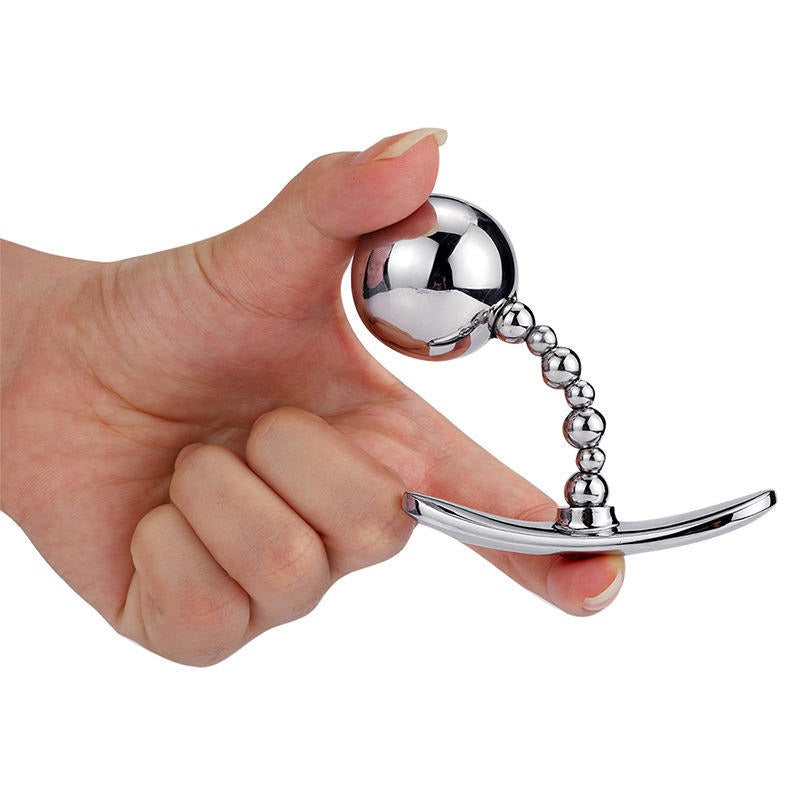 beaded anal plug Ouch! Smooth Silicone Beaded Anal Plug 4.6 Inch Smoke main image 1