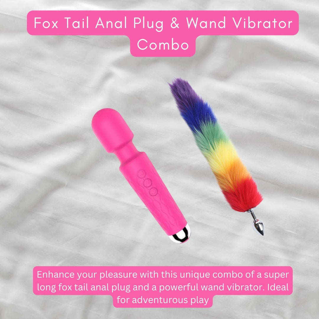 Super Long Fox Tail Anal Plug & Wand Vibrator Women Sex Toy Combo Pack –  VIGOR MARKET