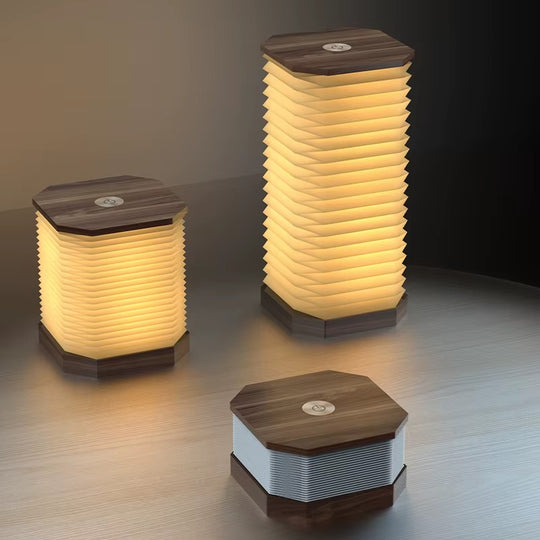 Rotating Rechargeable Folding Paper Vertical organ lamp (MOQ 10 Sets)