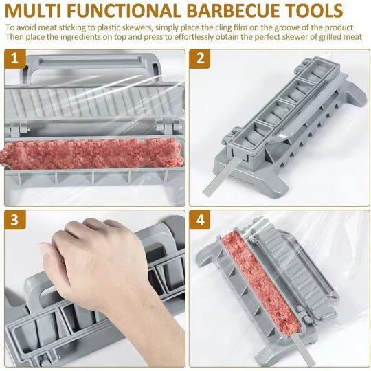 Row Kebab Bbq Meat Skewer Machine Kebab Press Maker
