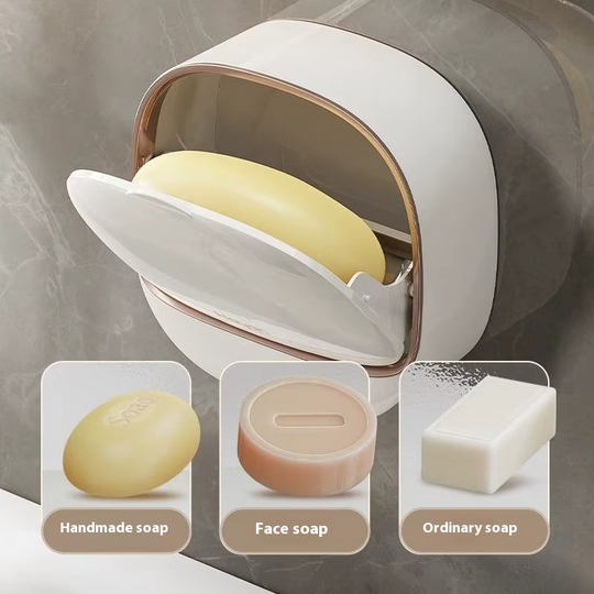 Adhesive Soap Holder for Shower Wall with Drainage Box