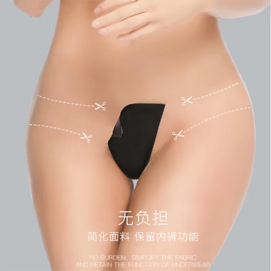 Self Adhesive No Panty Line Heart Shaped Strapless C-String Thong