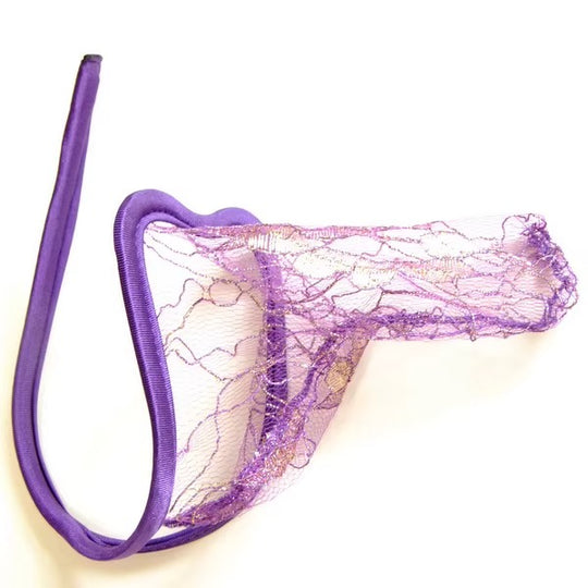 Men's See-Through Hollow Out C-String Thong Jockstrap Sheer