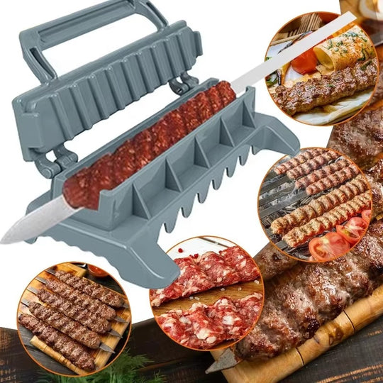 Row Kebab Bbq Meat Skewer Machine Kebab Press Maker