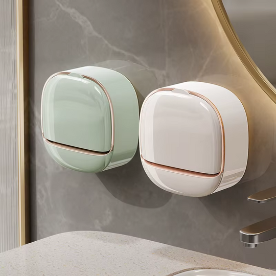 Adhesive Soap Holder for Shower Wall with Drainage Box