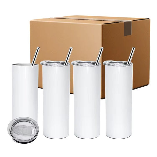 DIY Blank Stainless Steel Skinny Tumblers for Sublimation Printing (MOQ 30 Sets)