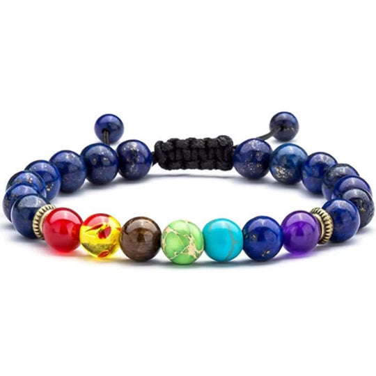 Chakra Energized Bracelet Braided Rope Natural Stone Yoga