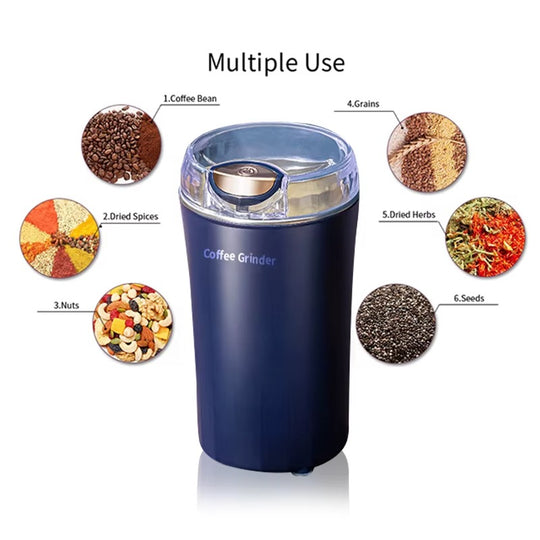 Spice Grinder One-touch Push-Button Stainless Steel Grindin