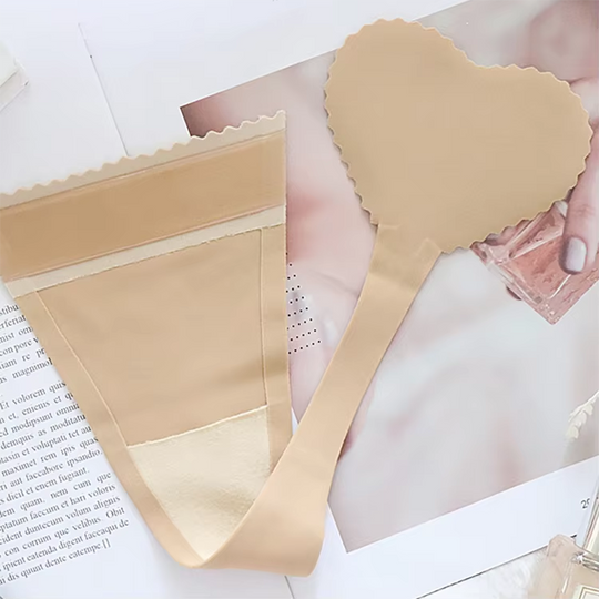 Self Adhesive No Panty Line Heart Shaped Strapless C-String Thong