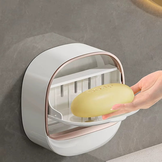 Adhesive Soap Holder for Shower Wall with Drainage Box