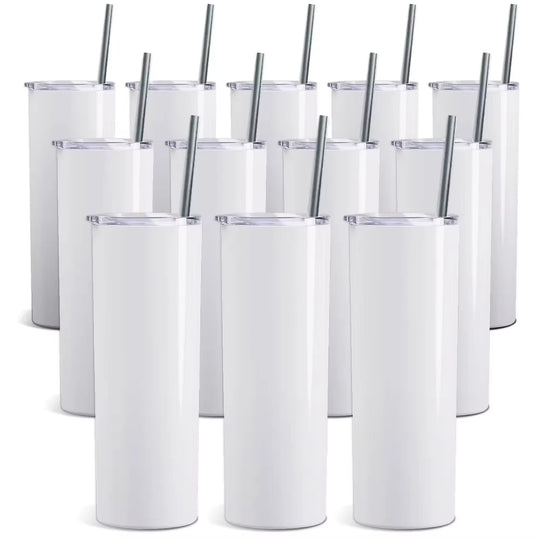 DIY Blank Stainless Steel Skinny Tumblers for Sublimation Printing (MOQ 30 Sets)
