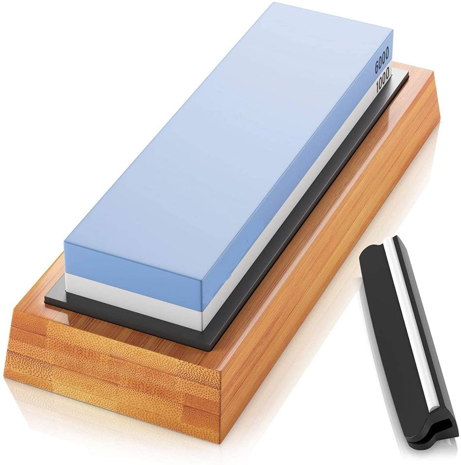 Vigor Japanese Whetstone Knife Sharpening Stone 2 Side Grit - Angle Guide