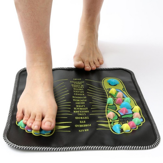 Reflexology Acupressure Mat Pad Massager Massage Foot Stone Foot Leg Pain Reliever