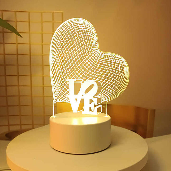 3D Illusion Lamp Color Changing with Remote Control Room Decor Gifts