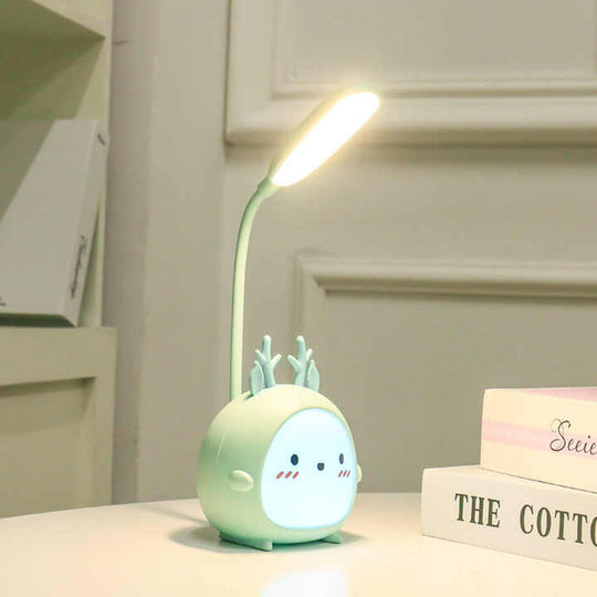 Desk Lamp, Portable LED Desk Lamps with Night Light,Rabbit Foldable USB Rechargeable Reading Light for Children Boys Girls