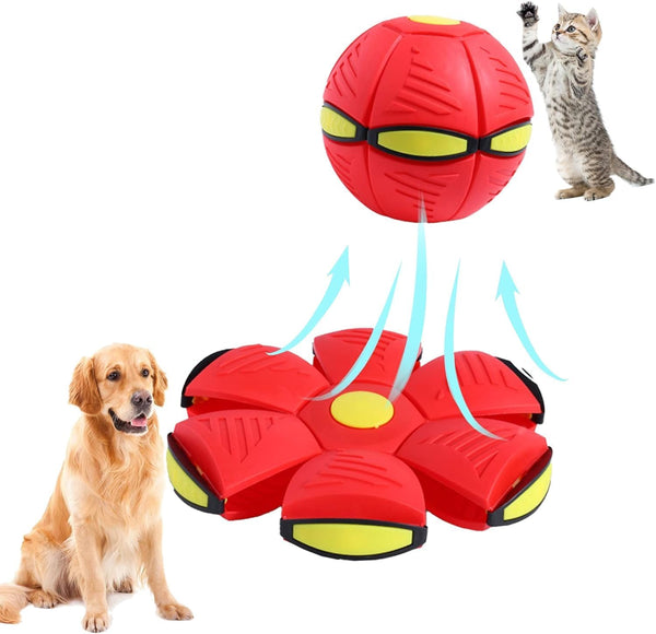 Flying Saucer Ball, Pet Toy, Outdoor Flying Saucer Ball for Dogs, Magic UFO Ball, Deformation Rebound Ball Stomp Ball(10 Pack)