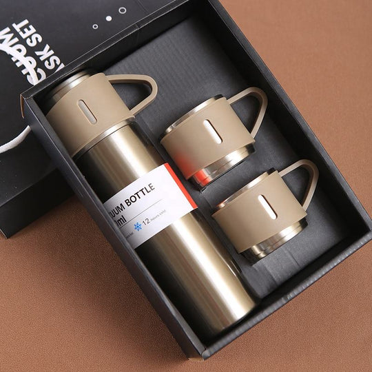 Vacuum Flask Thermos Cup & Luxury Coffee Mug Table Top USB Charging Combo Pack - MOQ 10 Pcs