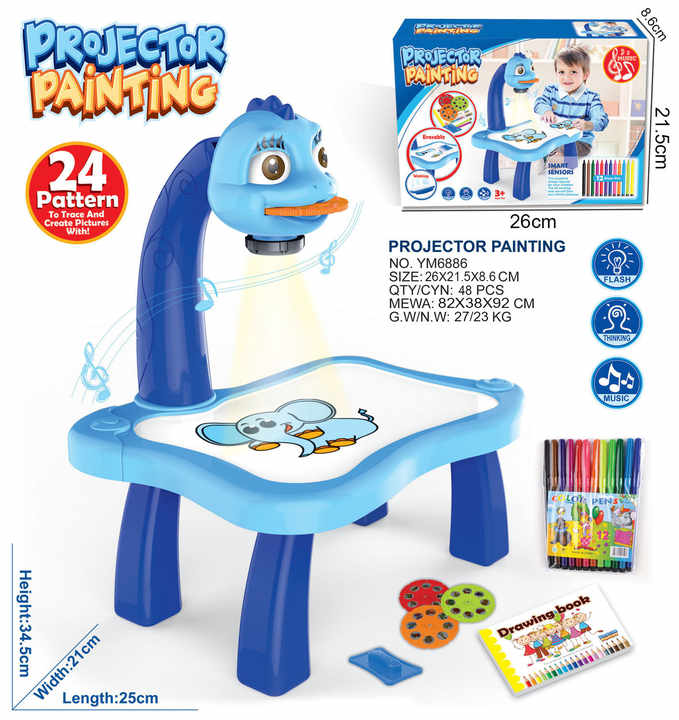 Perfect gift Trace and Drawing Projector Table for Kids Toy with Light & Music, Child Smart Projector Sketcher Desk, Learning Projection Painting Machine for Boy Girl 3-8 Years Old