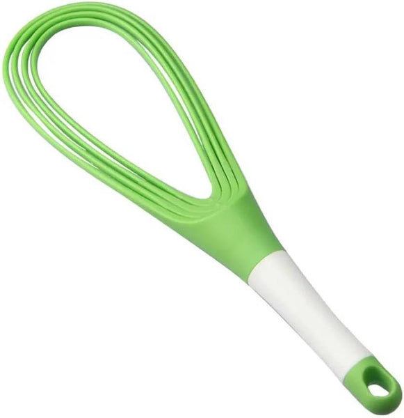 Heat Resistant Kitchen Silicone Whisks for Non-stick Cookware, Balloon flat rotatable Egg Beater