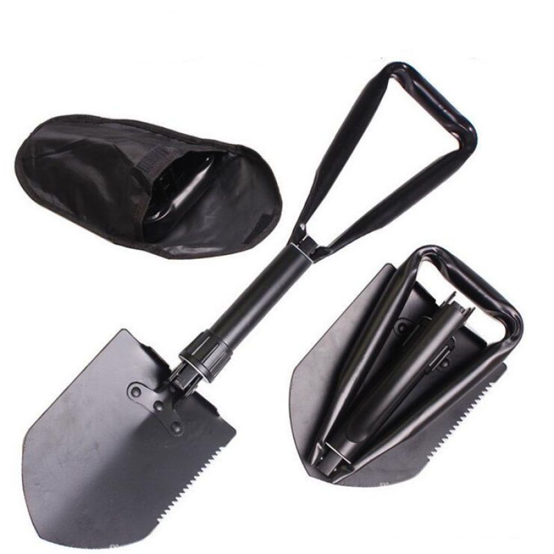 Folding Shovel High Carbon Steel, Portable Lightweight Outdoor Tactical Survival Foldable Mini Shovel, Entrenching Tool, Camping, Hiking, Digging, Backpacking, Car Emergency(10 Pack)