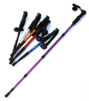 High Density Aluminum Alloy Retractable Trekking walking Pole(Bulk 3 Sets)