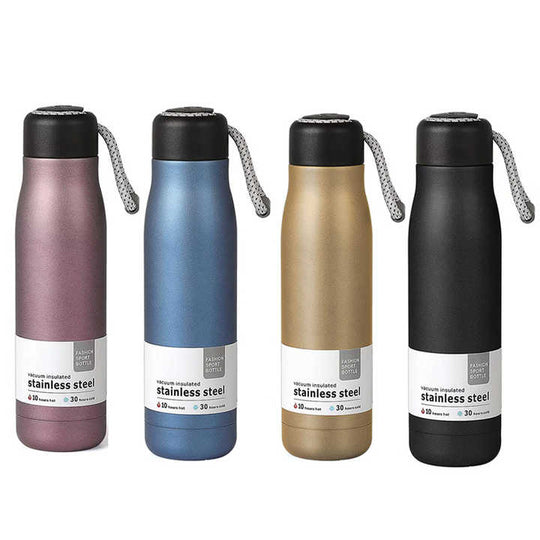 Thermal Flask Water Bottles With Lid Handle Stainless Steel Double Walled Vacuum Insulated personal use