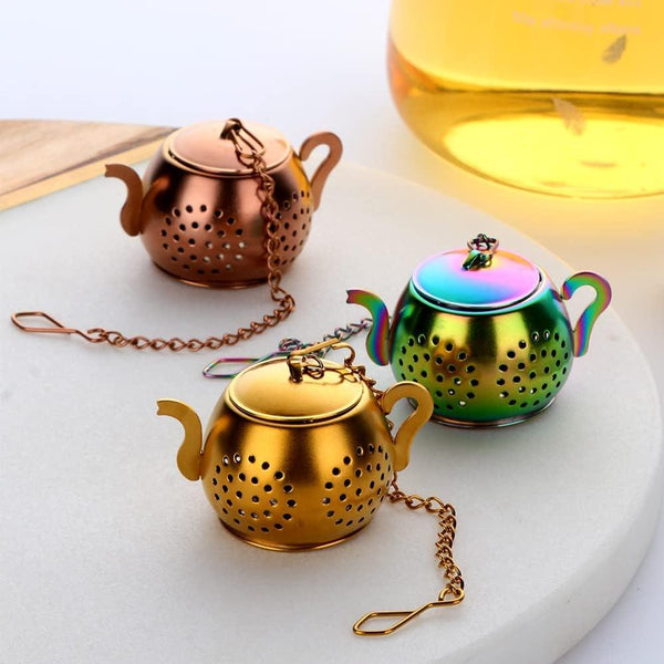 Tea Infuser For Loose Tea Stainless Steel Reusable Strainer Filters Ball For Tea Steeper Flavoring Spices Seasonings(Bulk 3 Sets)