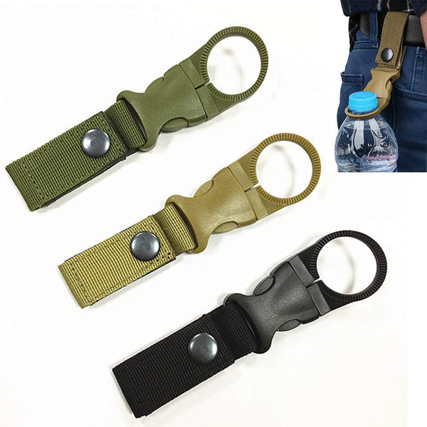 Outdoor Hiking Portable Nylon Buckle Hook Hanging Buckle Mineral Water Bottle Clip(10 Pack)