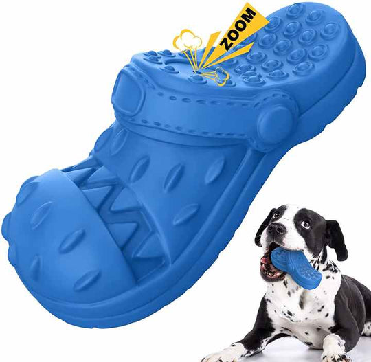 Slipper Shape Dog Toys For Chewing Teeth Cleaner Interactive Sounding Dog Toy For Aggressive Chewers(Bulk 3 Sets)