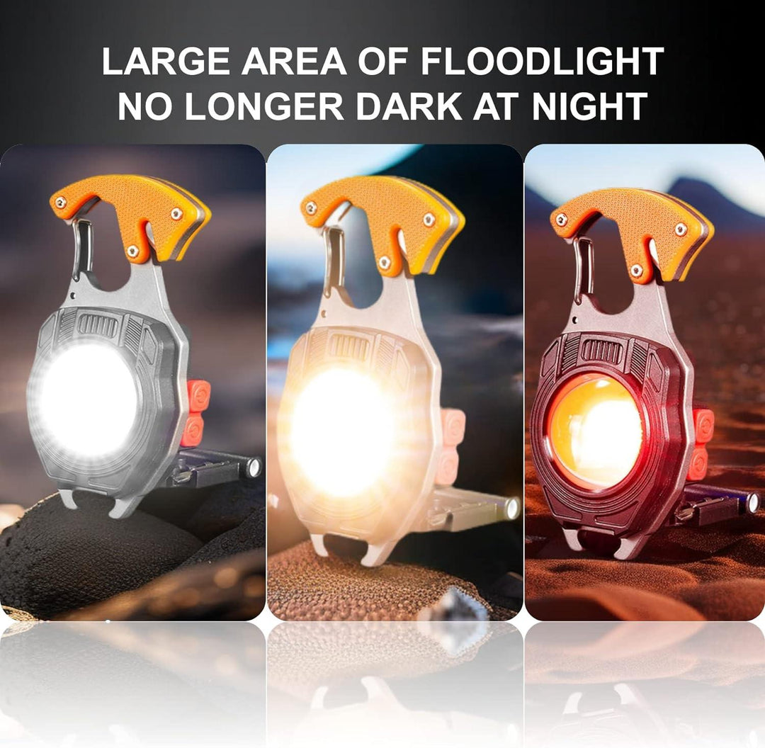 High Quality Pocket Flashlight Keychain, COB & LED Work Light(10 Pack)