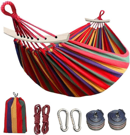 Folding Double Hanging Nylon Wholesale Swing Portable Outdoor Camping Hammock Canvas Hammock Bed